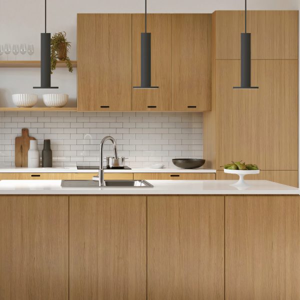 Черный подвесной светильник Пайп LHLPN250224XNP LouvreHome