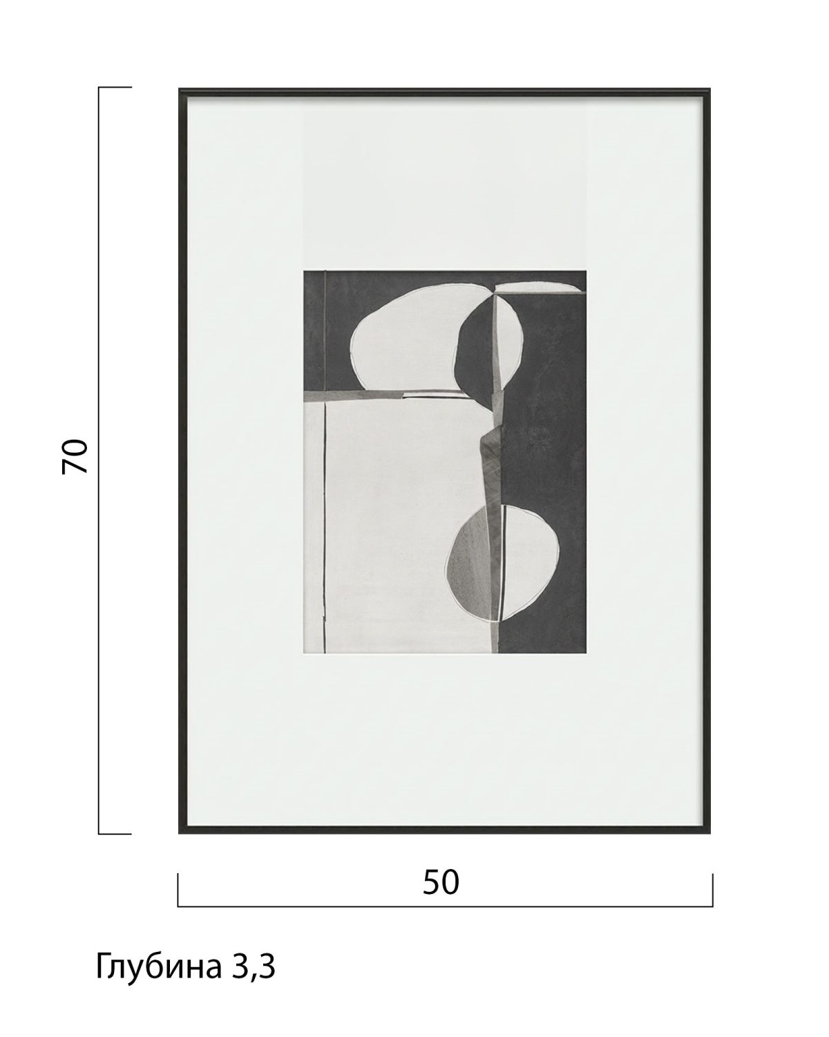 Интерьерный постер Black & beige abstraction — изображение 4