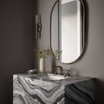 Золотое овальное зеркало Рейли DWM190824PND LouvreHome