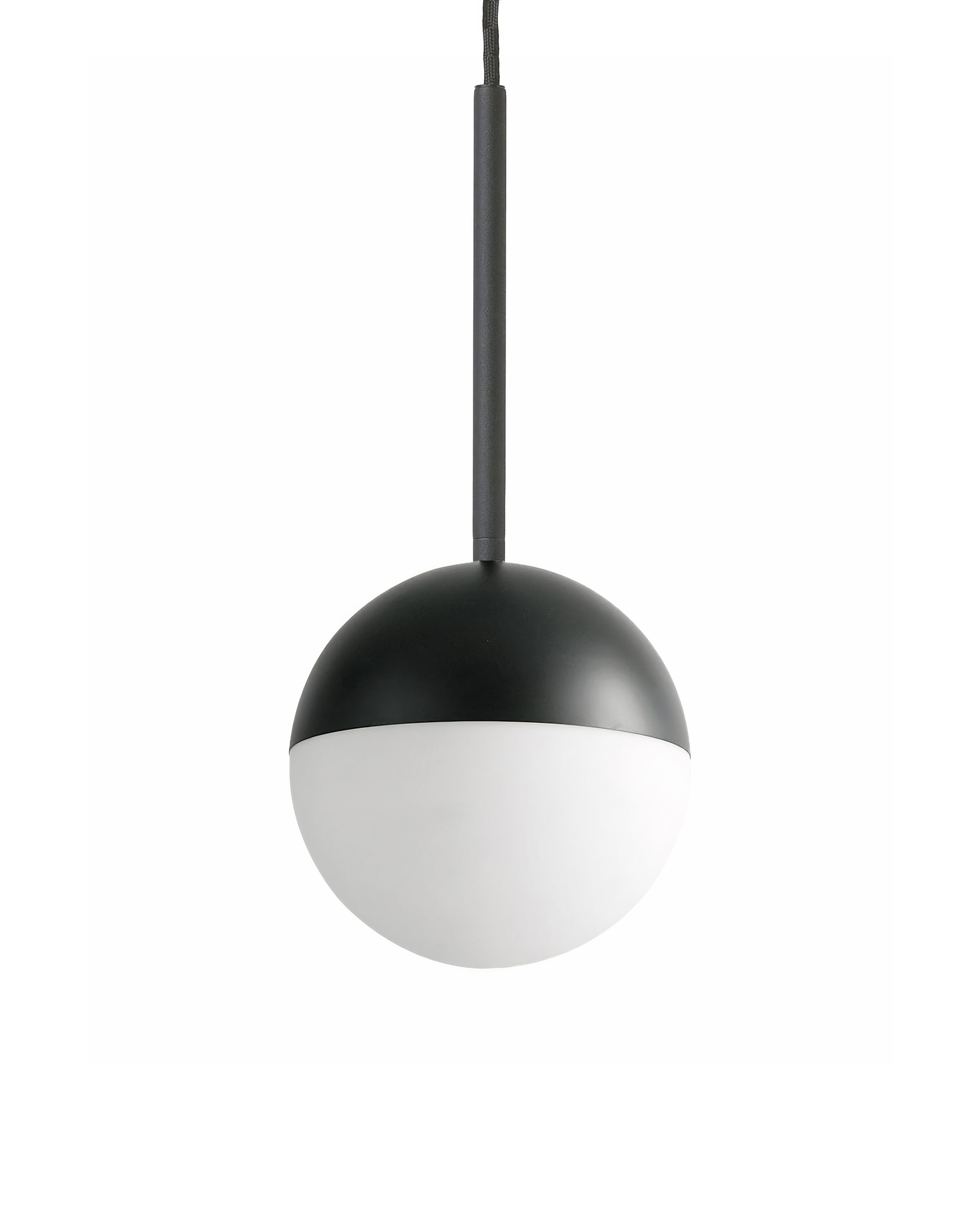 small-metal-pendant-light_black Чёрный подвесной светильник Уорд с белым плафоном LHLPN030224XNP LouvreHome