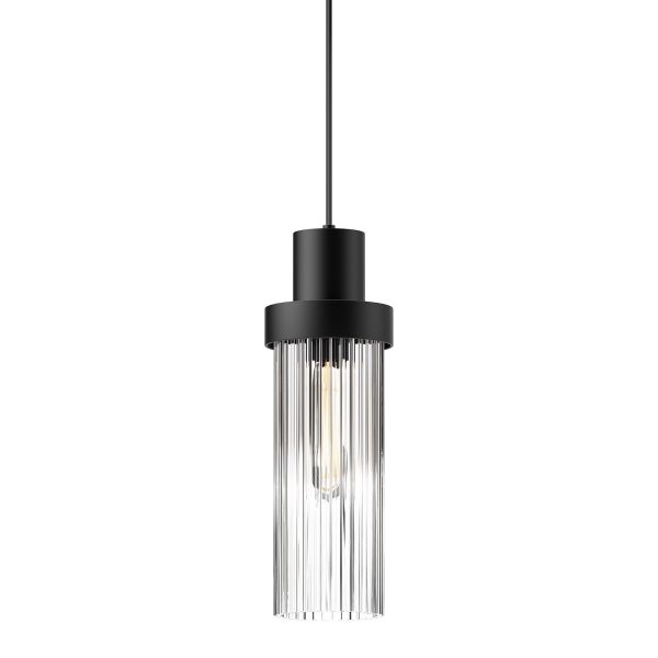 Чёрный подвесной светильник Сонома JJ11096-1DC LouvreHome