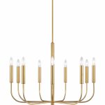 Большая золотая люстра Уорвик JJ11161-9DC LouvreHome
