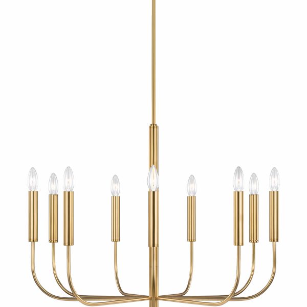 Большая золотая люстра Уорвик JJ11161-9DC LouvreHome