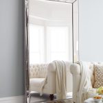 Серебряное зеркало в полный рост Уилшир DFM005S-PND LouvreHome