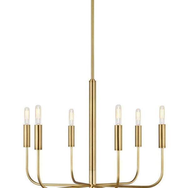 Золотая люстра Уорвик JJ10541-6DA LouvreHome