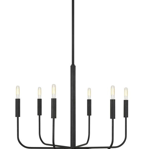 Чёрная люстра Уорвик JJ10541-6DC LouvreHome