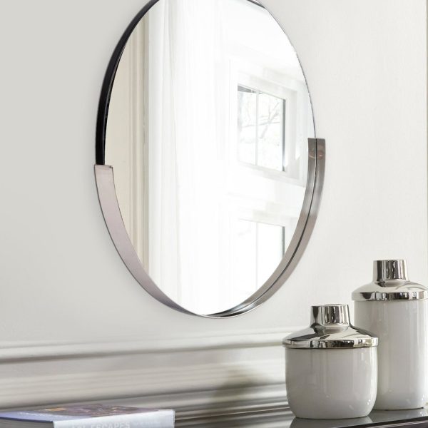 Серебряное настенное зеркало Хамбл LHDWM281123ZYH LouvreHome
