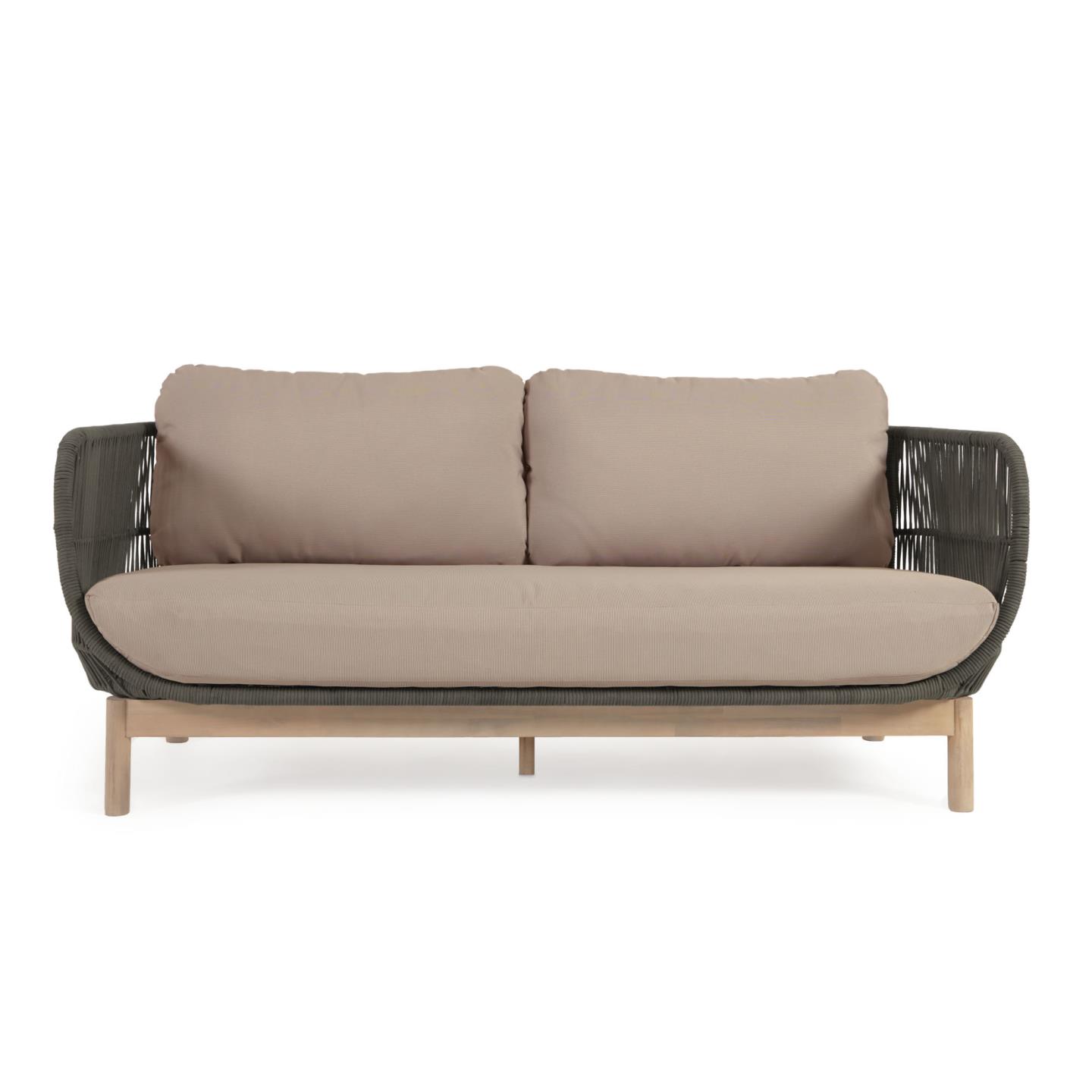 3-местный диван Catalina из зеленой веревки La Forma (ex Julia Grup) YG0195J19